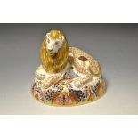 A Royal Crown Derby paperweight Lion, si