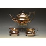 A Viners silver tea set, comprising teap