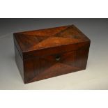 A George III rectangular tea caddy inlai