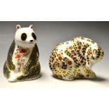 A Royal Crown Derby paperweight, panda,