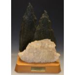 Geology - a quartz and slate sculptured