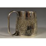 An Anglo-Indian silver christening cup,