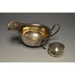 Silver - a George V silver sauce boat wi