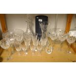 Glassware - a set of six Waterford round