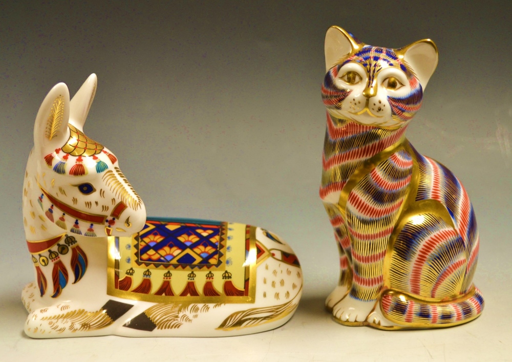 A Royal Crown Derby paperweight Donkey,