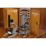 Two microscopes, cased, Beck, London, SM