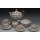 A part  Newhall tea service, comprising