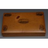 A Scottish Mauchline ware rectangular pl