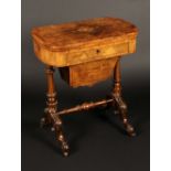A Victorian burr walnut and marquetry ro