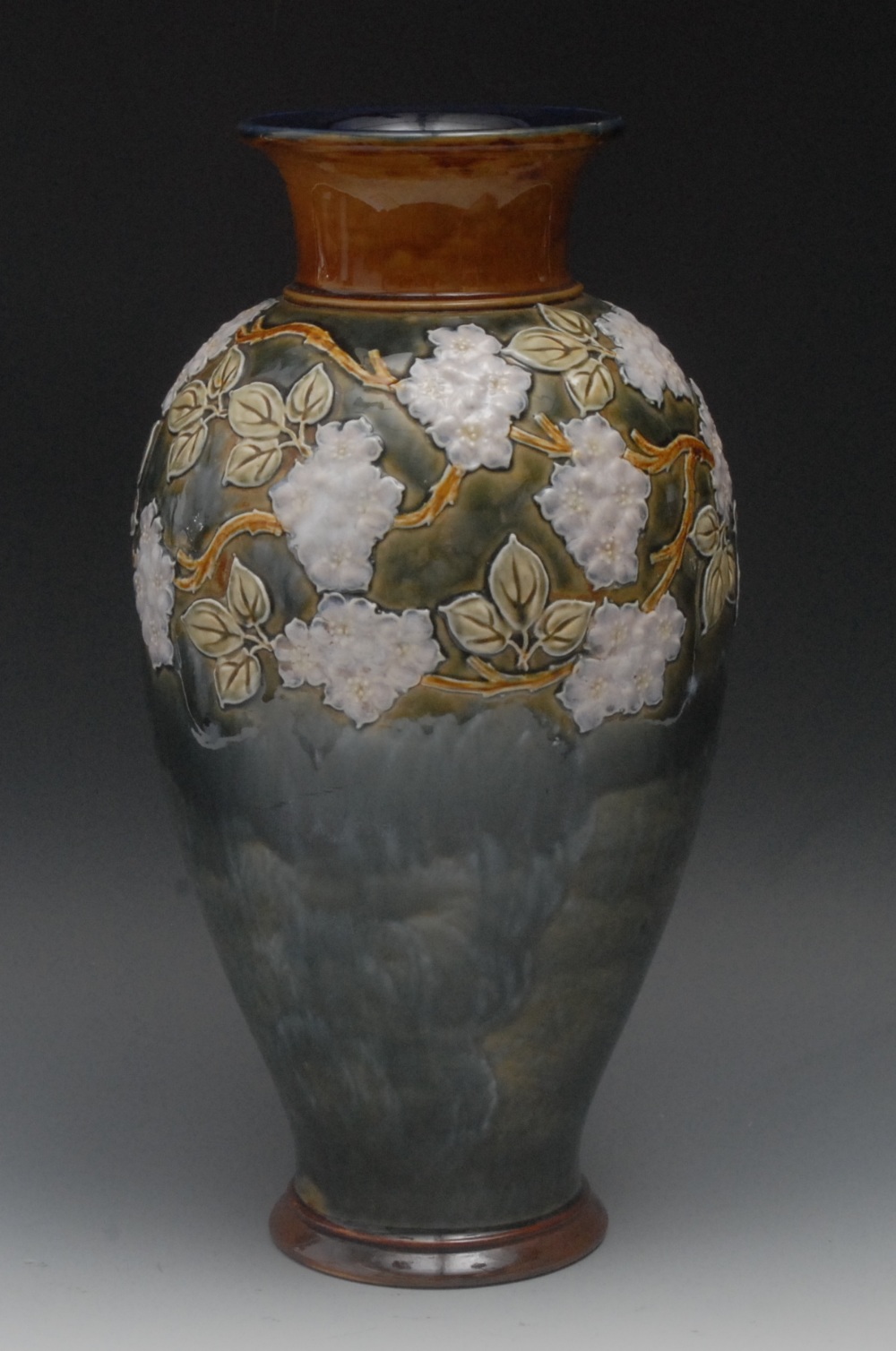 A Royal Doulton stoneware ovoid vase, ap