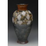 A Royal Doulton stoneware ovoid vase, ap