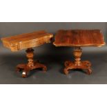 A pair of early Victorian mahogany serpe