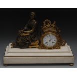 A 19th century French bronze and Carrara