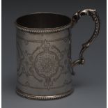 A Victorian silver cylindrical christeni