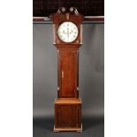 A George III oak longcase clock,  33cm w