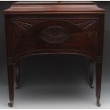 A 19th century mahogany chamber barrel o