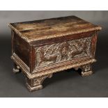 An '18th century' Italian walnut cassonn