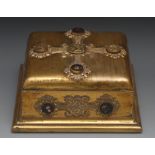 A 19th century French gilt metal square