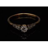 A diamond solitaire ring, round brillian