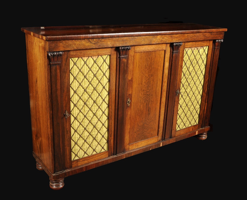 A post-Regency rosewood side cabinet, re
