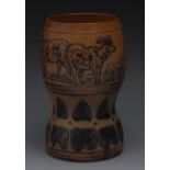 A Doulton Lambeth stoneware waisted vase