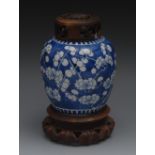 A Chinese ovoid ginger jar, decorated in