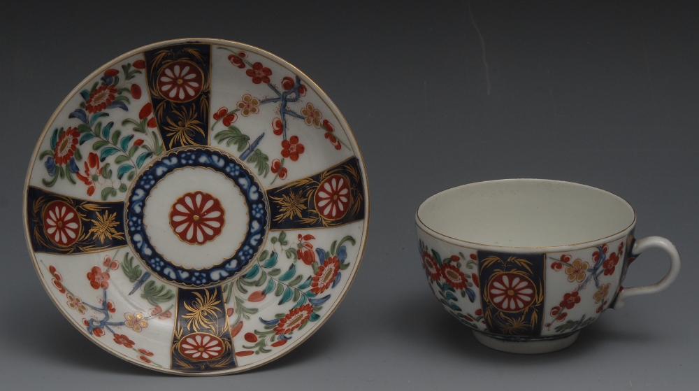 A Worcester  Japan pattern teacup and sa