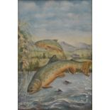 An English Porcelain plaque, painted by