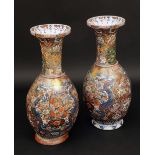 A large pair of Chinese Imari floor vase