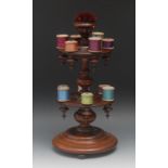 A 19th century mahogany two-tier reel ho