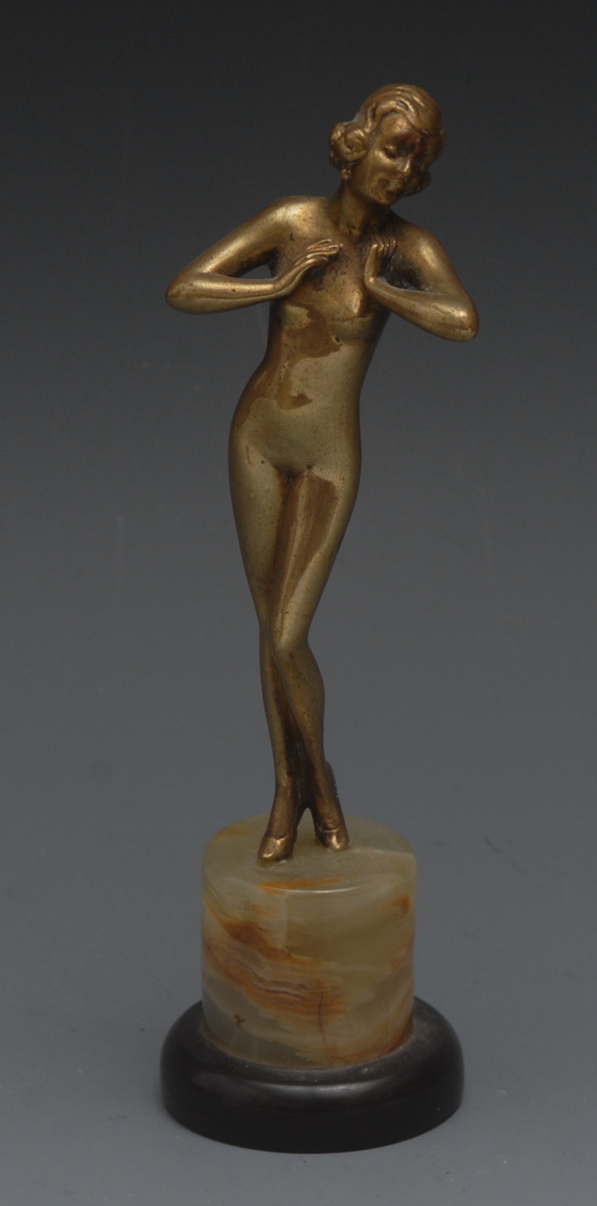 Josef Lorenzl, a gilt bronze, of a femal
