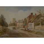 Harold Gresley (1892 - 1967) The Village Street, Chellaston signed, watercolour, 27cm x 37cm