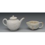 A Bow Blanc de Chine globular teapot and