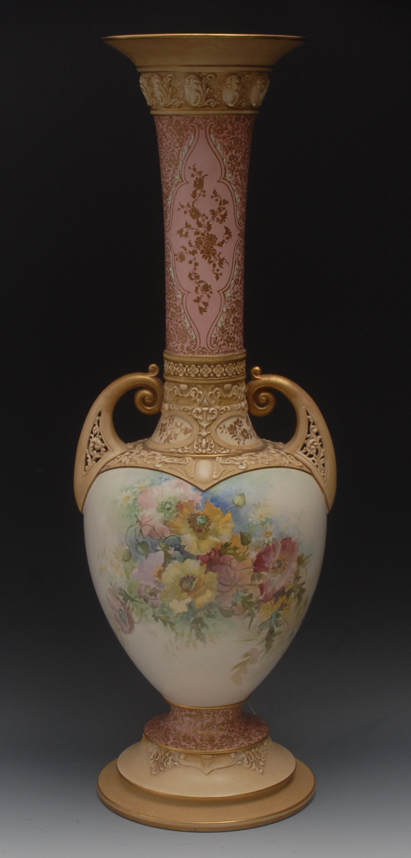 A large Doulton Burslem two-handled ovoi