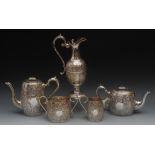 An E.P.N.S. five-piece tea service, comp