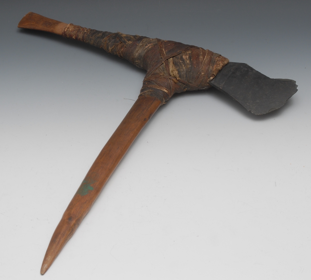 Tribal Art - a Papua New Guinea axe, gre