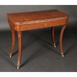 A Regency mahogany D-shaped tea table, f