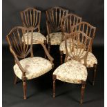 A set of six Hepplewhite Design mahogany