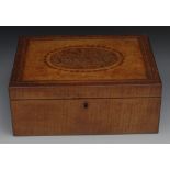 A George III satinwood, burr yew and mar