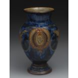 A Royal Doulton baluster ovoid vase, the