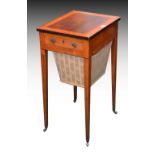 A 19th century satinwood, rosewood and m