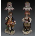 A pair of Sampson Hancock Derby figural