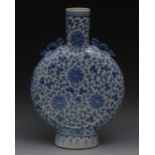 A large Chinese moon flask, decorated wi