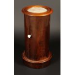 A Victorian mahogany cylinder pot cupboa