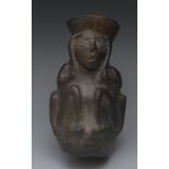 Antiquities - a pre-Columbian black pott