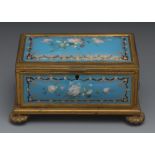 A 19th century French enamel and gilt me