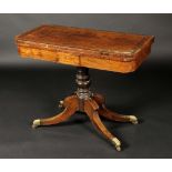 A Regency rosewood and marquetry D-shape