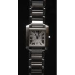 A gentleman's Cartier stainless steel Ta