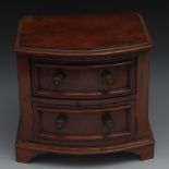 A late 19th century mahogany bow fronted