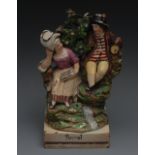 An early 19th century Wood figure group,